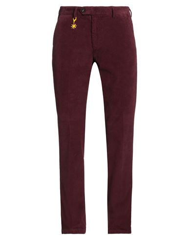 Manuel Ritz Man Pants Burgundy Size 36 Cotton, Elastane In Red