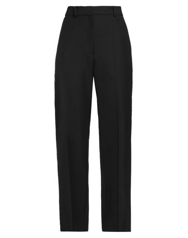 Sandro Wool Wide-leg Tailored Trousers In Black