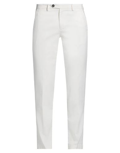 Manuel Ritz Man Pants Ivory Size 40 Cotton, Elastane In White