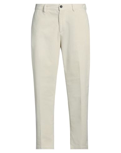 Manuel Ritz Man Pants Ivory Size 40 Cotton, Elastane In White