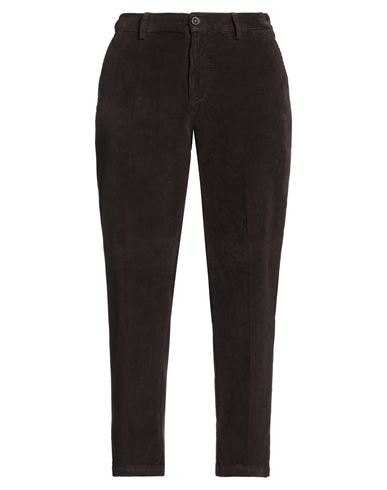Manuel Ritz Man Pants Dark Brown Size 38 Cotton, Elastane In Brown