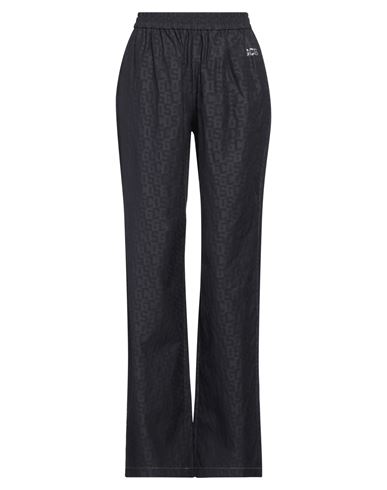 Gcds Logo-print Cotton Trousers In Grey