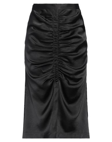 Sandro Woman Midi Skirt Black Size 10 Polyester In Black