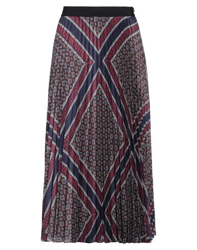 Sandro Woman Midi Skirt Blue Size 8 Polyester In Blue