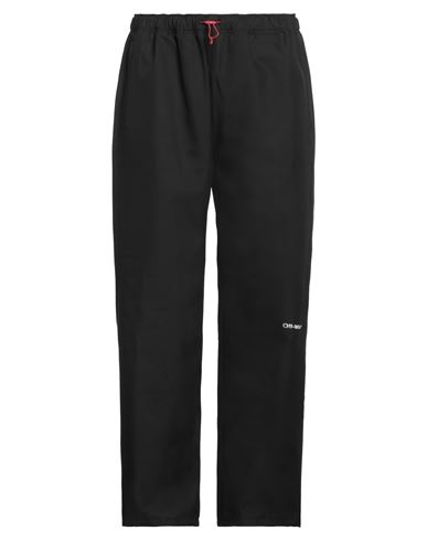 Off-white Man Pants Black Size L Polyester In Black