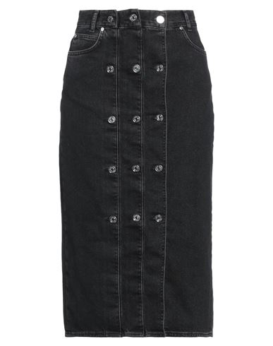Sandro Woman Denim Skirt Black Size 10 Cotton In Black