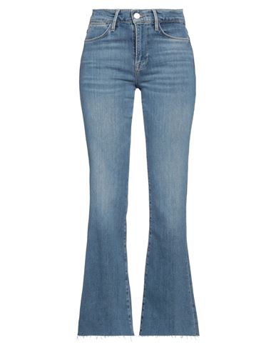 Frame Woman Jeans Blue Size 26 Cotton, Modal, Elasterell-p, Elastane In Blue