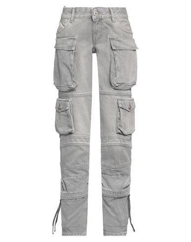 Attico The  Woman Jeans Grey Size 28 Cotton In Grey
