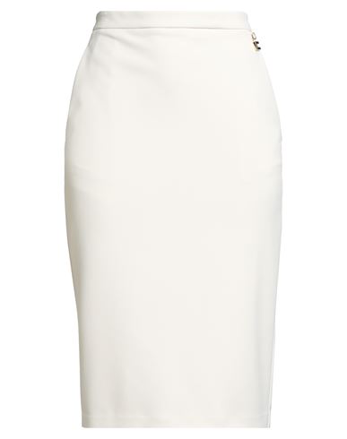 Elisabetta Franchi Woman Midi Skirt Beige Size 4 Polyester, Elastane