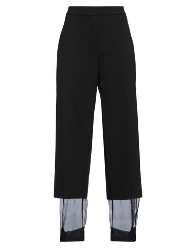 Meimeij Woman Pants Black Size 6 Viscose, Polyamide, Elastane, Silk In Black