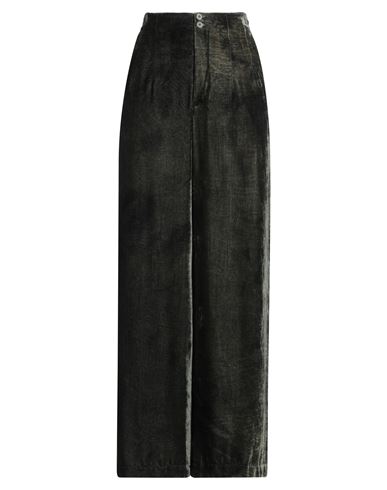 Gentryportofino Woman Pants Dark Green Size 14 Viscose, Silk In Black