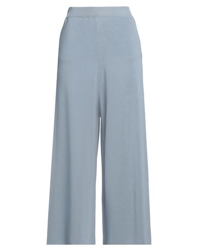 MALO MALO WOMAN PANTS LIGHT BLUE SIZE S VISCOSE, COTTON 