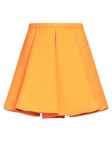 Versace Woman Mini Skirt Orange Size 6 Polyester In Orange