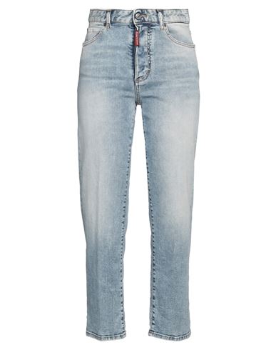 Dsquared2 Woman Jeans Blue Size 2 Cotton, Elastane, Cow Leather In Blue