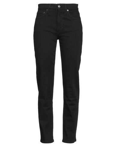 Haikure Woman Jeans Black Size 28 Cotton, Elastane In Black