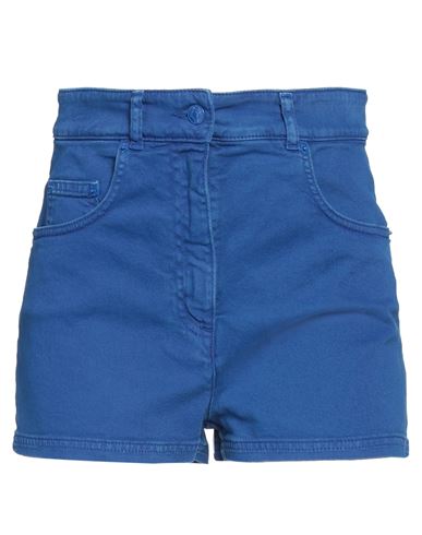Moschino Garment Dyed Denim Shorts In Blue