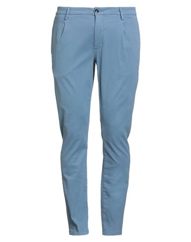 Teleria Zed Man Pants Light Blue Size 32 Cotton, Elastane In Blue