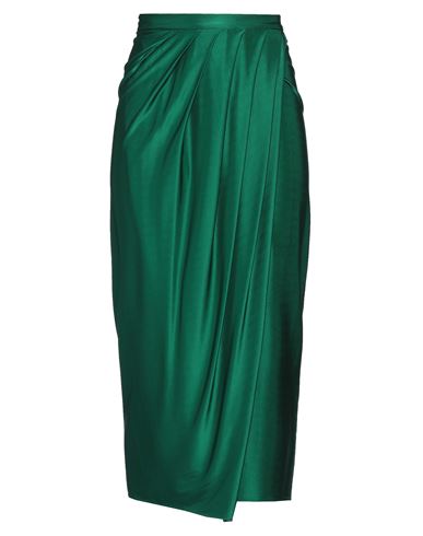 Max Mara Studio Woman Midi Skirt Emerald Green Size M Viscose, Elastane In Green