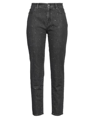 Weekend Max Mara Woman Jeans Black Size 8 Cotton, Elastane