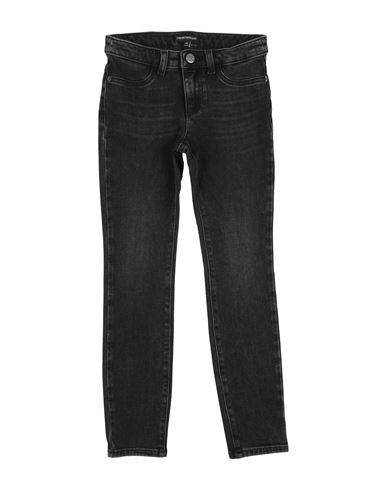 Emporio Armani Toddler Girl Jeans Black Size 7 Cotton, Lyocell, Elastomultiester, Elastane In Black