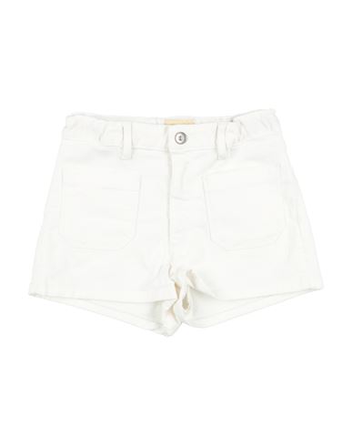 Bellerose Babies'  Toddler Girl Denim Shorts White Size 6 Cotton, Elastane