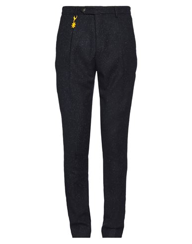 Manuel Ritz Slim Fit Melange Blue Pants In Blue