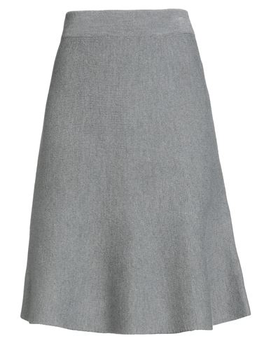 Fabiana Filippi Woman Midi Skirt Grey Size 8 Merino Wool In Gray