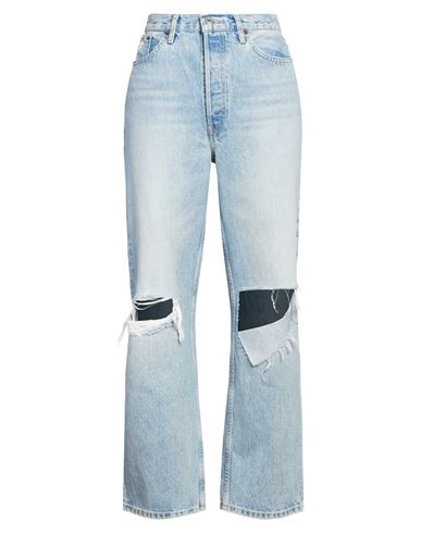 RE/DONE RE/DONE WOMAN JEANS BLUE SIZE 31 COTTON 