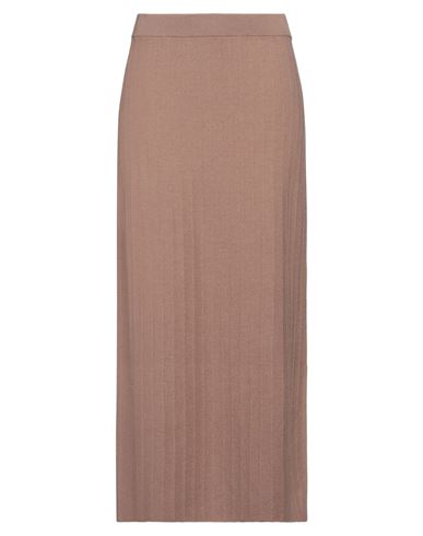 Fabiana Filippi Woman Midi Skirt Camel Size 6 Virgin Wool, Silk, Cashmere In Pink