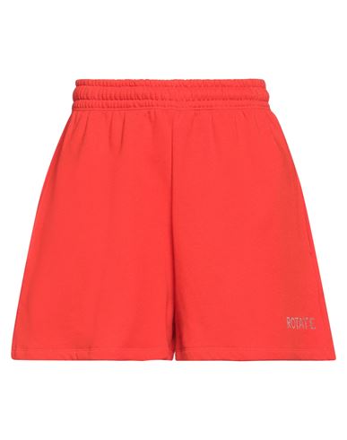 Rotate Birger Christensen Woman Shorts & Bermuda Shorts Red Size 8 Organic Cotton