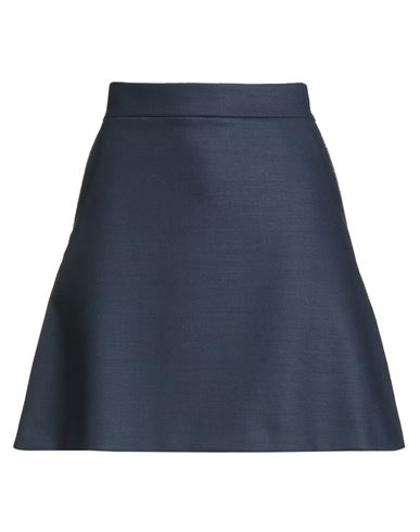 Fabiana Filippi Woman Mini Skirt Navy Size 10 Polyester, Virgin Wool, Elastane In Blue