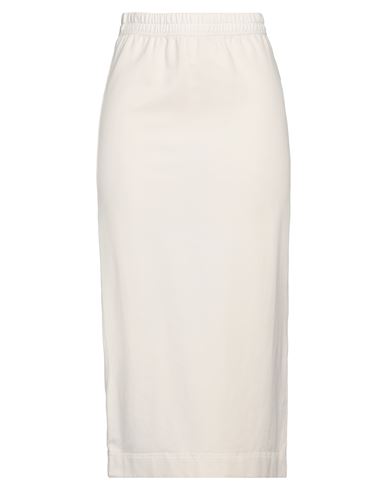 Alessia Santi Woman Midi Skirt Ivory Size 1 Cotton, Elastane In White