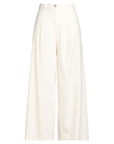 Diana Gallesi Woman Pants Ivory Size 10 Polyester, Viscose, Elastane In Neutral