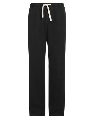 Palm Angels Black Pxp Washed Palm Chino Trousers In Black