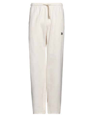 Palm Angels Man Pants Ivory Size 32 Lyocell, Cotton, Polyester In White