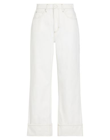 Frame Woman Jeans Off White Size 27 Cotton In Off White