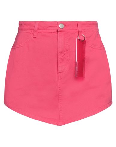 Icon Denim Woman Denim Skirt Fuchsia Size 25 Cotton In Pink