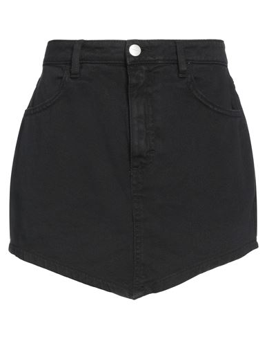 Icon Denim Woman Denim Skirt Black Size 27 Cotton In Black