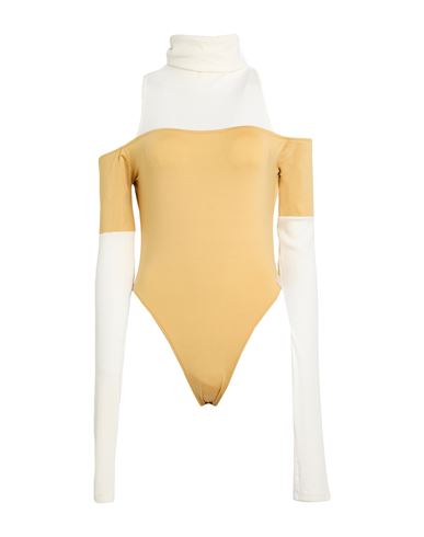 Shop Become One Woman Bodysuit Ivory Size L Bamboo, Elastane In White