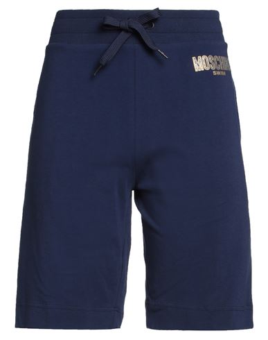 Moschino Woman Shorts & Bermuda Shorts Navy Size L Cotton, Elastane In Navy