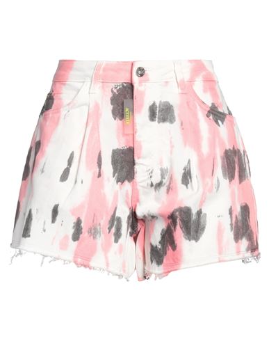 Actitude By Twinset Woman Denim Shorts Pink Size 26 Cotton, Elastane In Pink