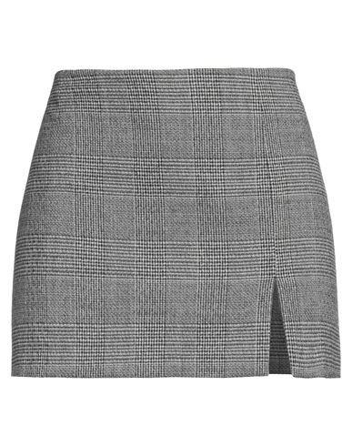 Pinko Black Wool Skirt In Grey