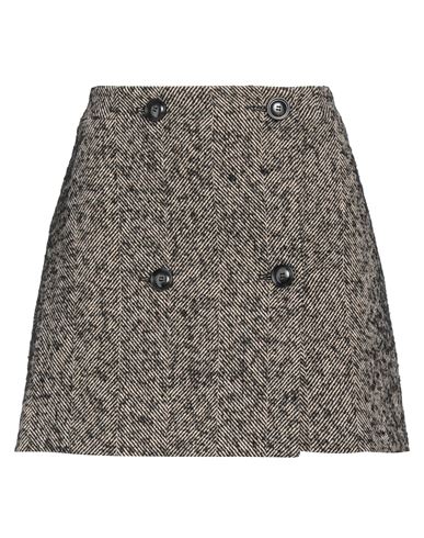 Pinko Woman Mini Skirt Beige Size 10 Cotton, Acrylic, Polyester, Alpaca Wool, Wool In Beige