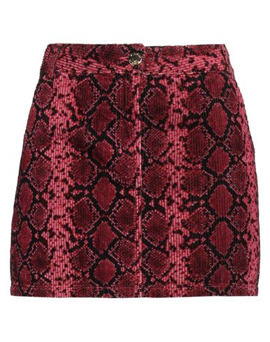 Shop Pinko Woman Mini Skirt Garnet Size 4 Cotton In Red