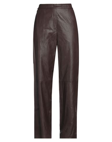 Shop Meimeij Woman Pants Brown Size 8 Polyurethane, Viscose, Polyester, Cotton
