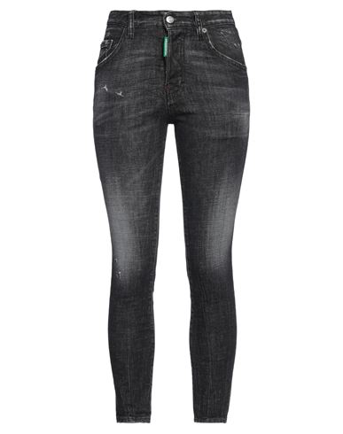 Shop Dsquared2 Woman Jeans Black Size 12 Cotton, Elastane
