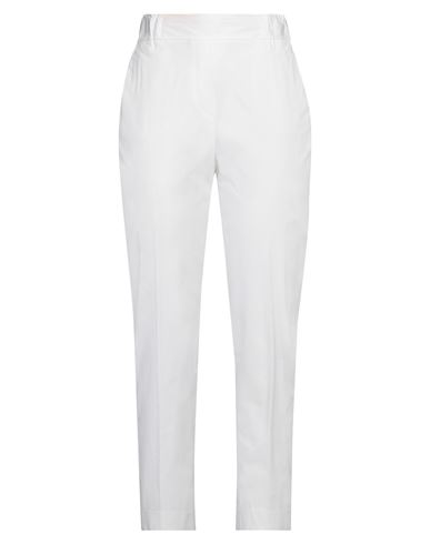 Antonelli Woman Pants White Size 8 Cotton, Elastane In White