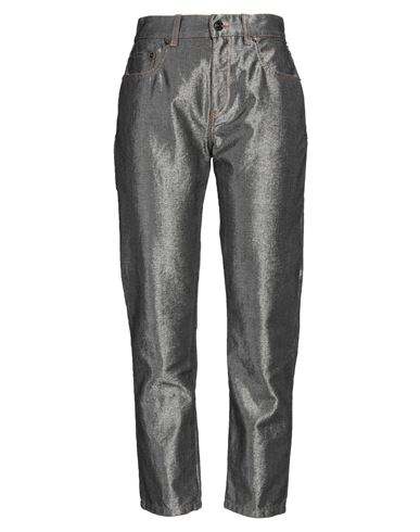 Missoni Woman Jeans Silver Size 4 Cotton, Viscose, Polyester, Wool, Linen In Silver