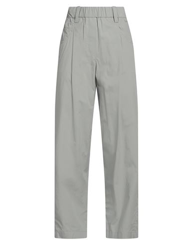 Shop Brunello Cucinelli Woman Pants Light Grey Size 6 Cotton, Brass