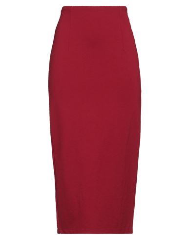 Shop Ouvert Dimanche Woman Midi Skirt Burgundy Size M Viscose, Nylon, Elastane In Red